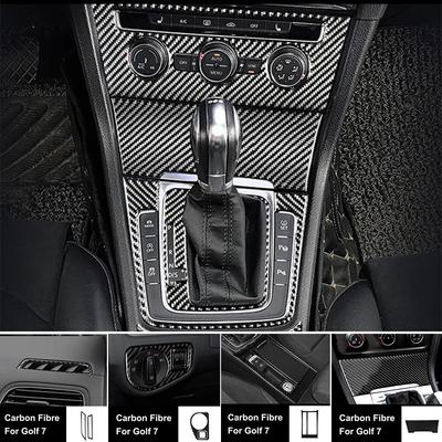 Akcesoria dekoracyjne z włókna węglowego Panel zmiany biegów samochodu dekoracja ramy reflektorów dla VW Golf 7 GTI R GTE GTD MK7 2013-