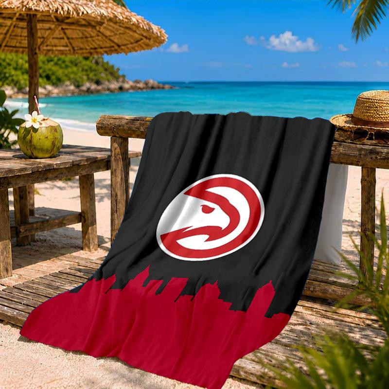 Hawks Basketball Beach Towel Microfiber Beach Towel, Lightweight and Quick-Dry, for Summer Travel, Swimming Pool Fan Birthday Gift