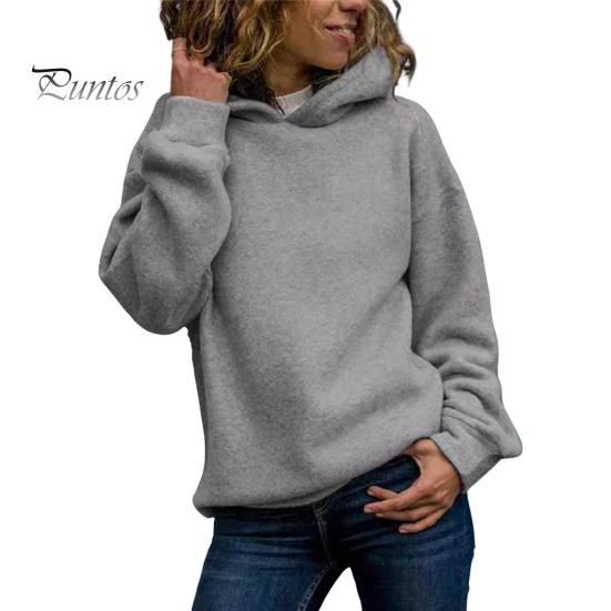 

Осень-зима Женская толстовка с капюшоном, плотная, однотонная, свободная, с длинными рукавами, эластичные манжеты, теплый спортивный топ, повседневный стиль, уличная одежда, толстовка с капюшоном M темно-серого