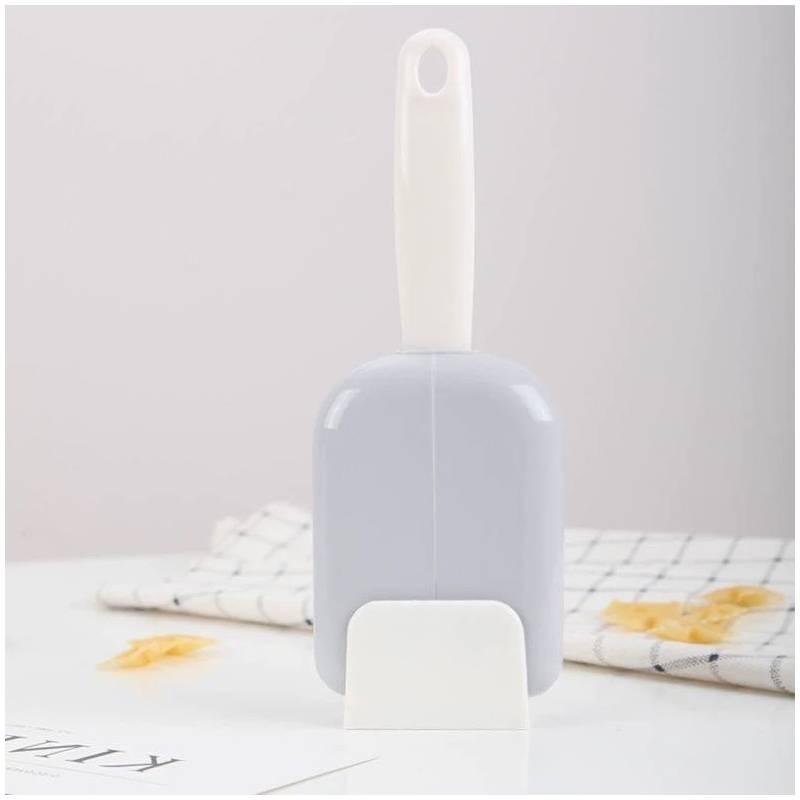 Nonstick Stand-Up Rice Spoon With Automatic Open Dust Cover Heat Resistant Serving Spoon Rice Paddle серый