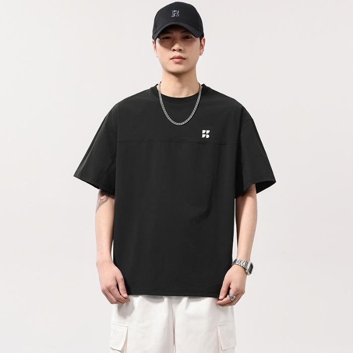 New Summer Men's Short-sleeved Thin T-shirt Men's Fabric Short T-shirt