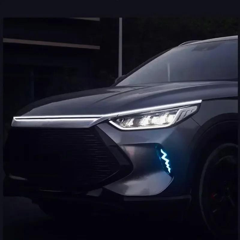 Amber Sequential Turn Signal Light Blue Night LED Daytime Running Light For BYD SEAL U Song Plus Dmi - White DRL