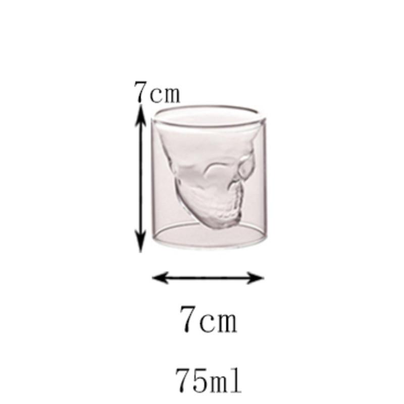 Hi Coffee Mug Double Crystal Skull Head Glass Cup Whisky Wine Vodka Bar Club Pivo Sklenice na víno