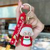 Ornament Kids Gift Decorations Rubber Doll Car Key Ring Christmas Keychain Key Chain Bag Charm