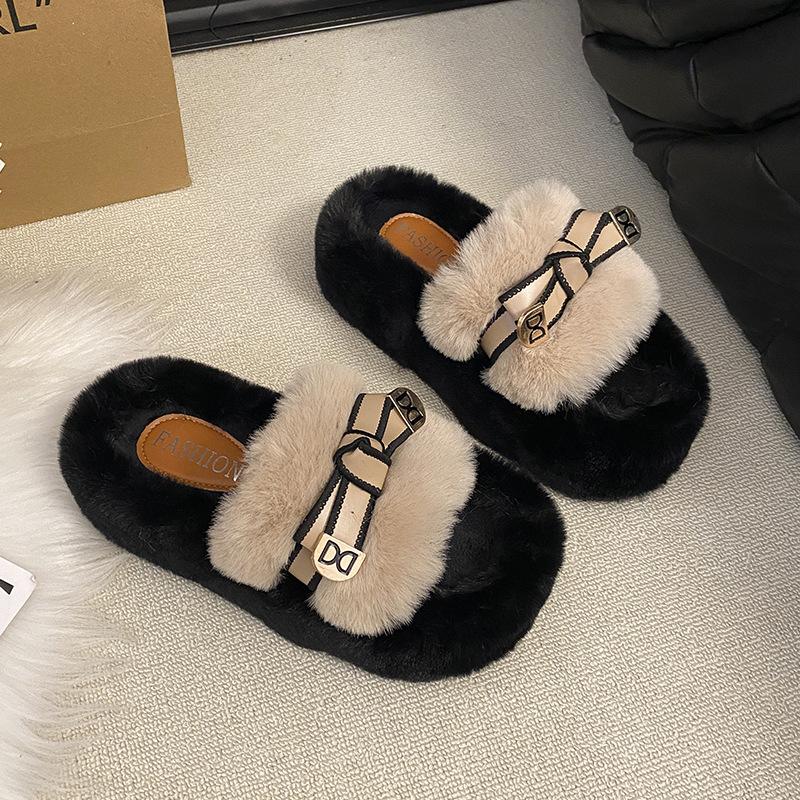 Herbst- und Winter-Baumwollpantoffeln Damen 2025 neue Zuhause Koreanische Version von lässigen vielseitigen Pantoffeln Winter warm rutschfest Oberbekleidung