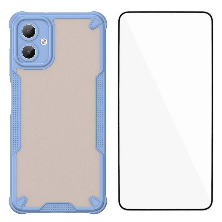 

WANLONFENG MFFJ Series For Samsung Galaxy A06 4G Case Anti Drop TPU Phone Back Cover with Screen Film Blue