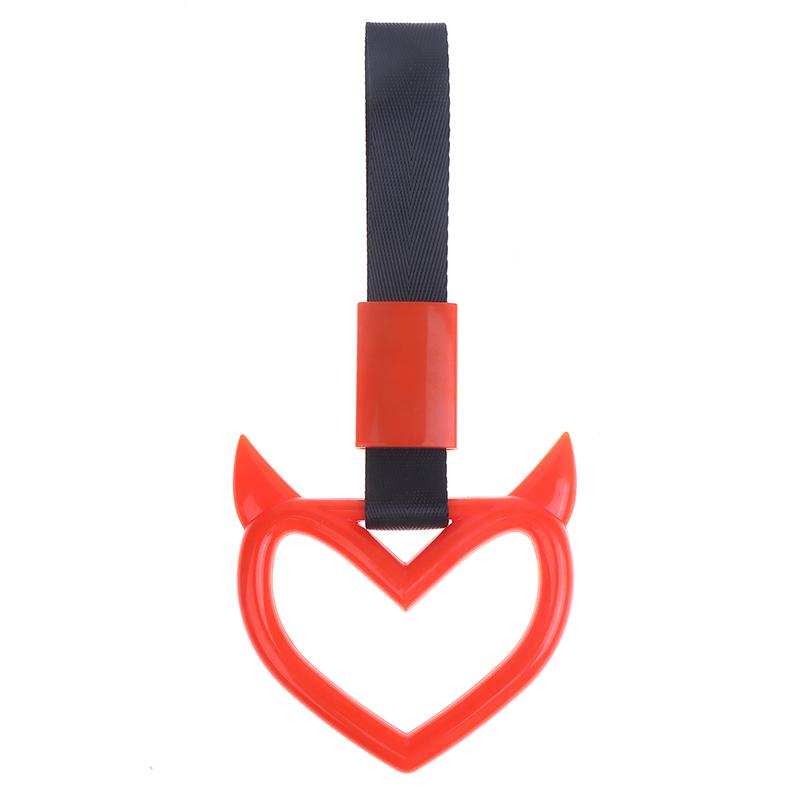 Auto Accessories Glow Ring Devil Heart Train Bus Handle Strap Drift Charm Drift Warning Ring for Car