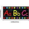 Alphabet Bulletin Board Set Alphabet Poster Chart Number Line for Classroom Wall Decorations Including Numbers 0-9 and Adhesive Dots for Pre School