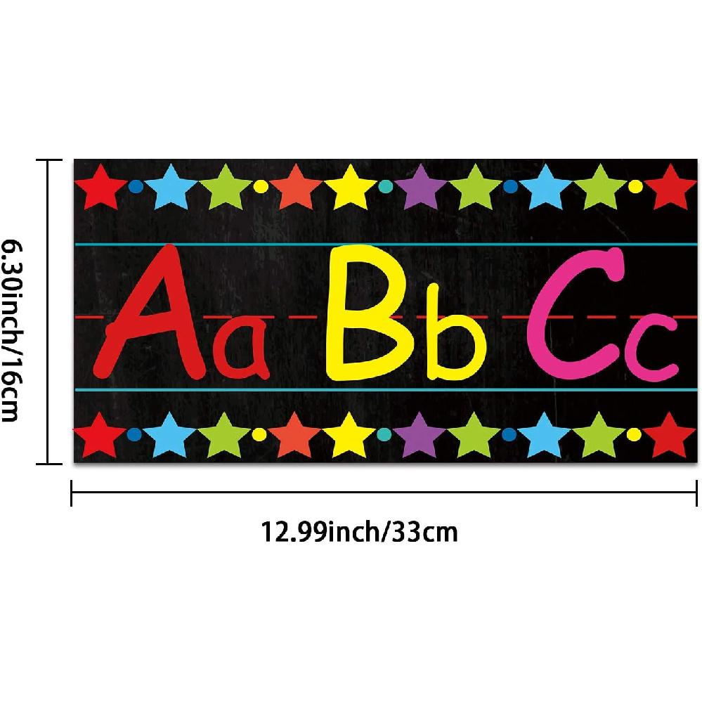 Alphabet Bulletin Board Set Alphabet Poster Chart Number Line for Classroom Wall Decorations Including Numbers 0-9 and Adhesive Dots for Pre School