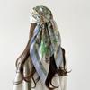 New Scarf Fashionable Light Luxury Versatile Plant Flowers Outdoor Sunscreen Shawl Big Square Scarf Headscarf Scarf