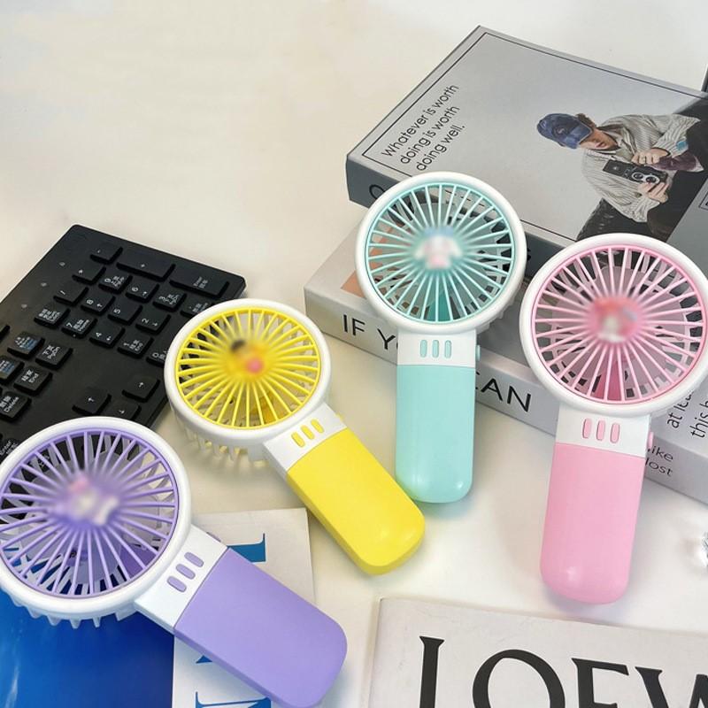 

4 шт. Мини портативный вентилятор ручной персональный вентилятор небольшой дорожный косметический вентилятор для ресниц, милый дизайн в виде панды летний уличный охлаждающий подарок 24 pieces