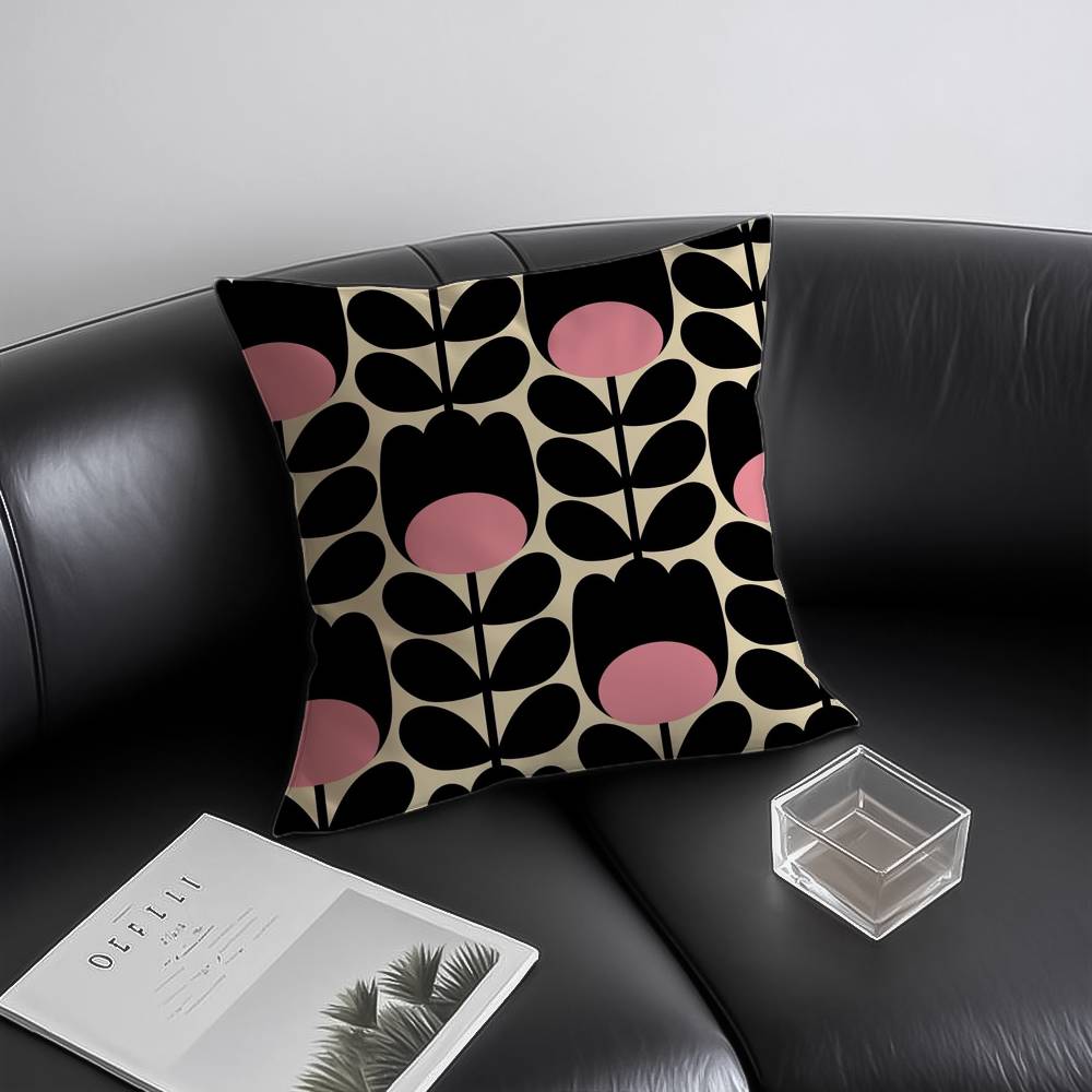 O-Orla Kiely Flower Pillow Case Anti-dustmite Invisible Zipper Sofa Bed