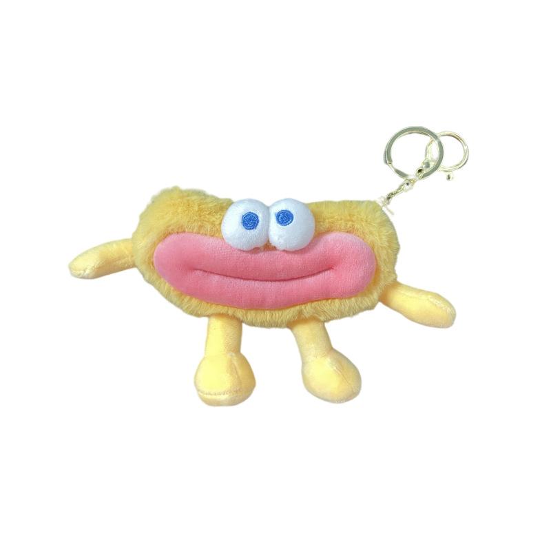 Funny Cartoon Sausage Mouth Monster Pendant Cute Big Mouth Monster Plush Big Eyes Cute Little Doll Toy