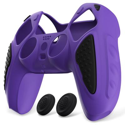 Siliconen hoesje voor PlayVital ps5 controller siliconen skin ergonomische zachte rubberen beschermhoes voor ps5 met duimstick dop of controller, antislip