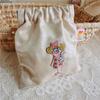 Cartoon Little Girl Mini Makeup Bag Embroidered Cute Girls Portable Pouch Bags Reusable Storage Bags for Women Kawaii Gifts New