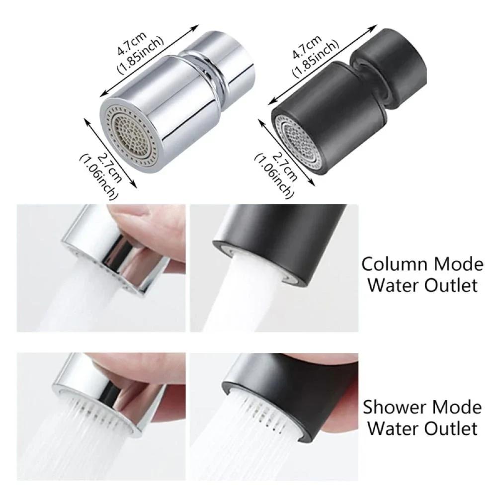 Adjustable 360° Rotary Faucet Splashproof Kitchen Faucet Spray Head Filter Splashback Tap Nozzle Bubbler Kitchen Sink Faucet