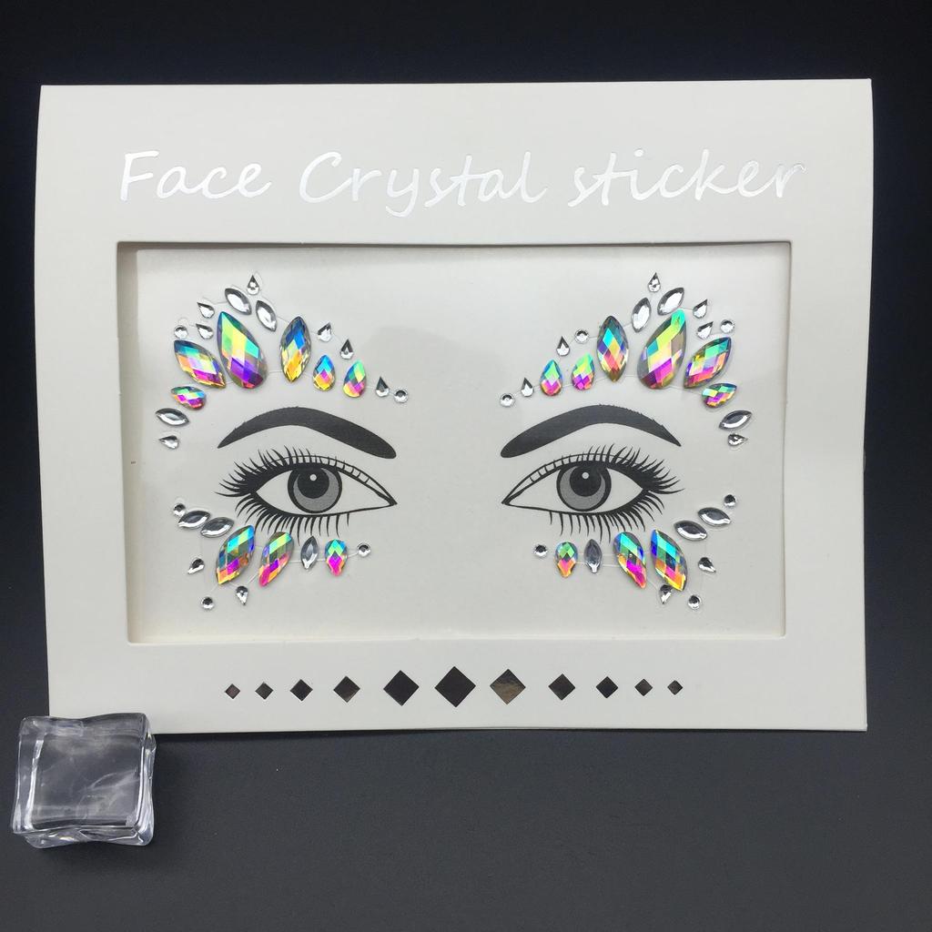 Eco-Friendly Forehead & Face Resin Stickers for Music Festival Makeup
