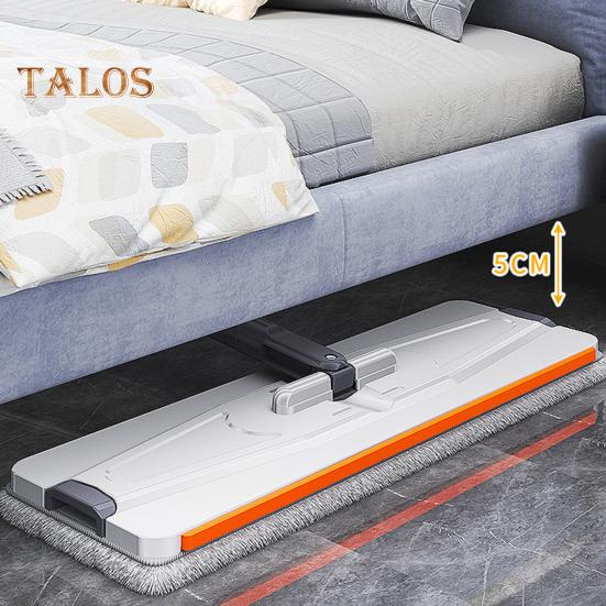 Mop And Bucket with Wringer Set Hands-Free Flat Floor Mop And Bucket with 4 Washable Microfiber Pads for Home Floor Cleaning