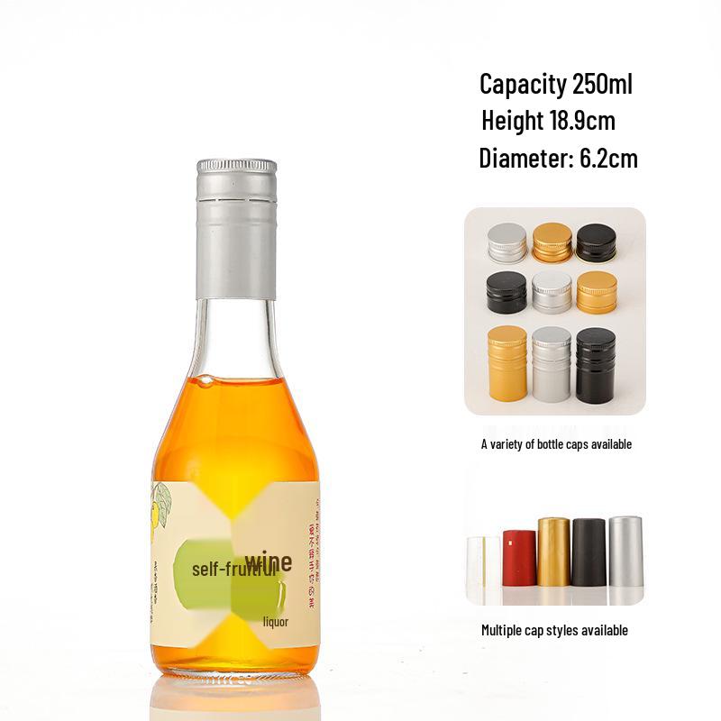 New Arrival Frosted Glass Wine Bottle – Transparent, Sealed, and Ideal for Baijiu or Homebrew