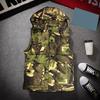 Winter Men Waistcoat Camouflage Thickened Cotton Padded Windproof Zipper Hooded Vest Coat