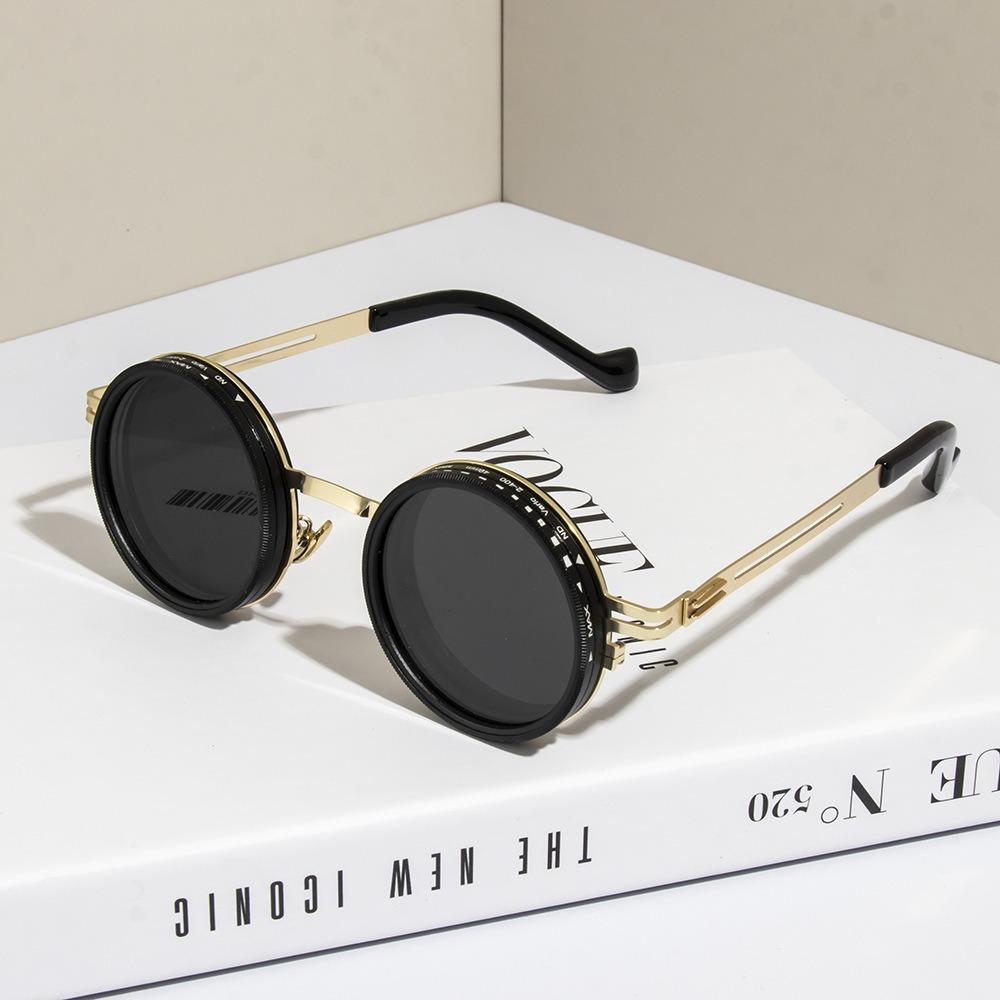 Fashion New Unisex Handmade ND9 Level Sunglasses Stepless Rotating Filter Retro Polarized Sunglass Cycling Sports Glassees