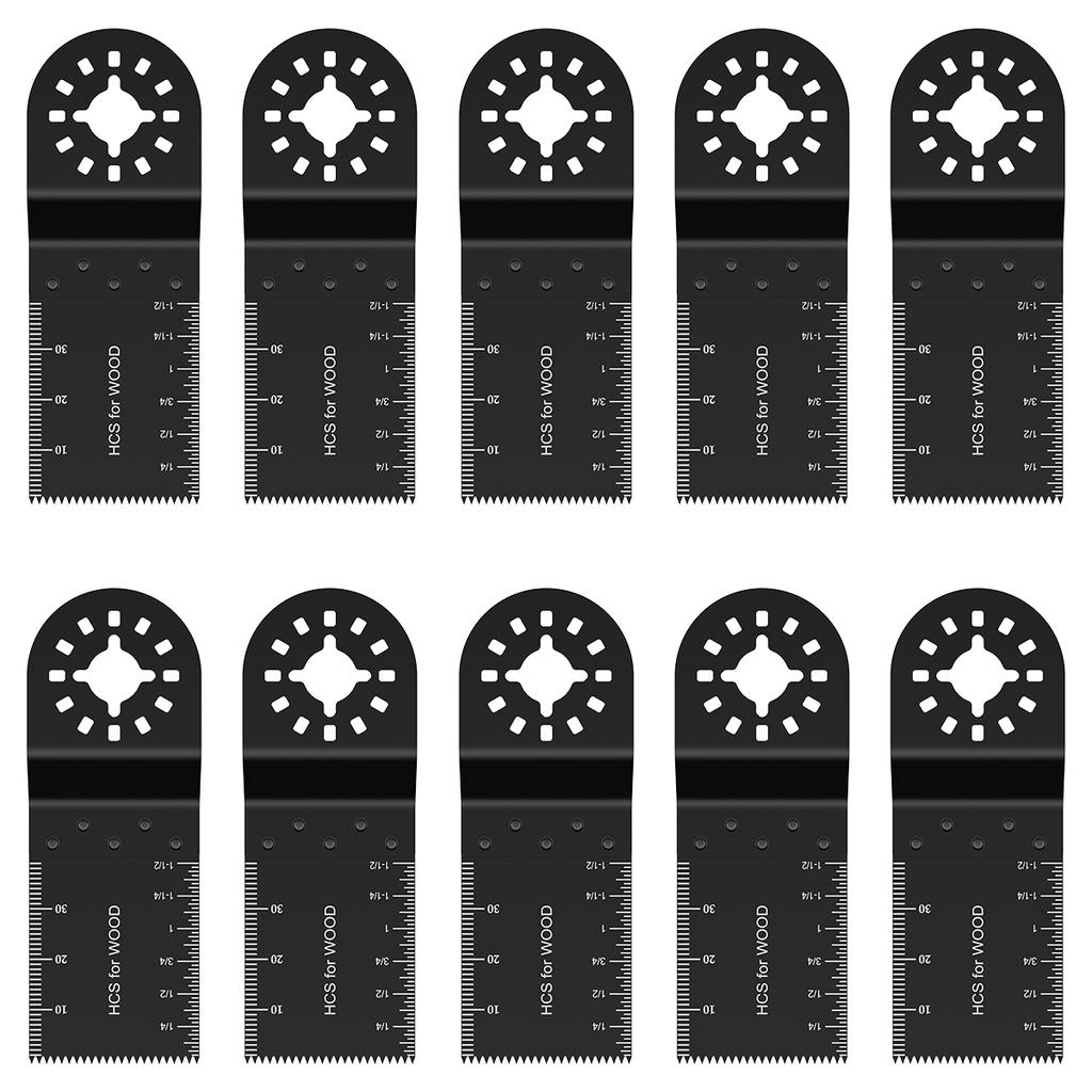 10/12/20PCS Oscillating Saw Blade Multi Tool Blades Quick Release Saw Blade Renovator Cutter Blade For Wood Plastic Cutting