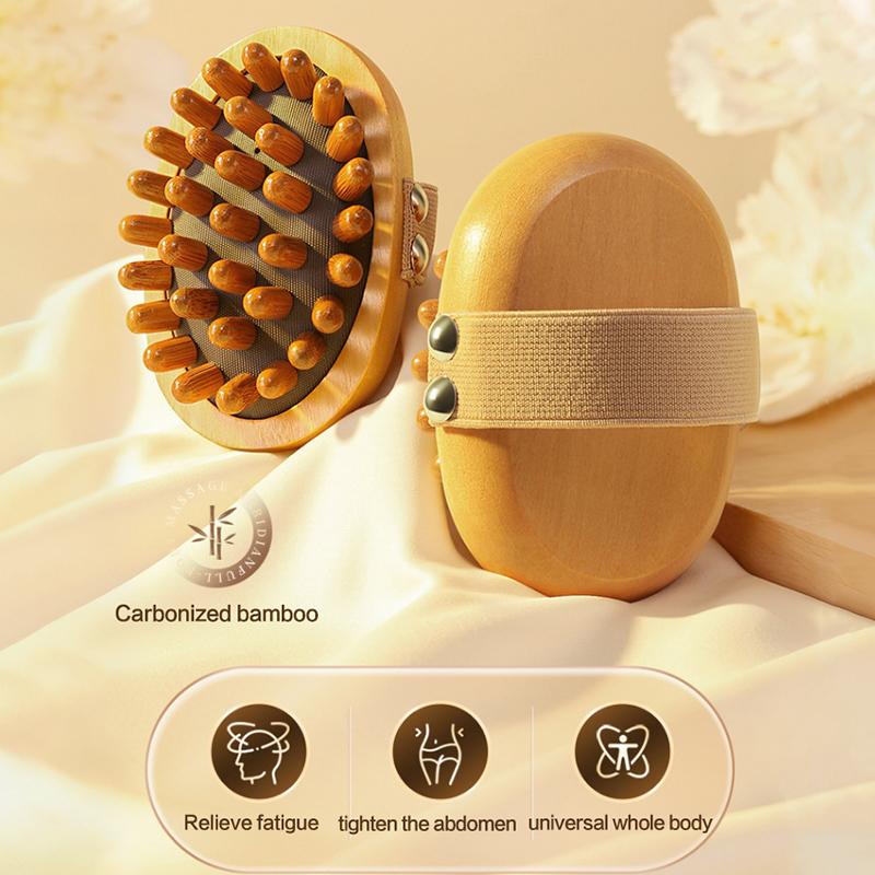 Body Anti Cellulite Cushion Meridian Brush Multi-Functional Wooden Spa Air Cushion Massage Hair Comb Scalp Body Massage Brush