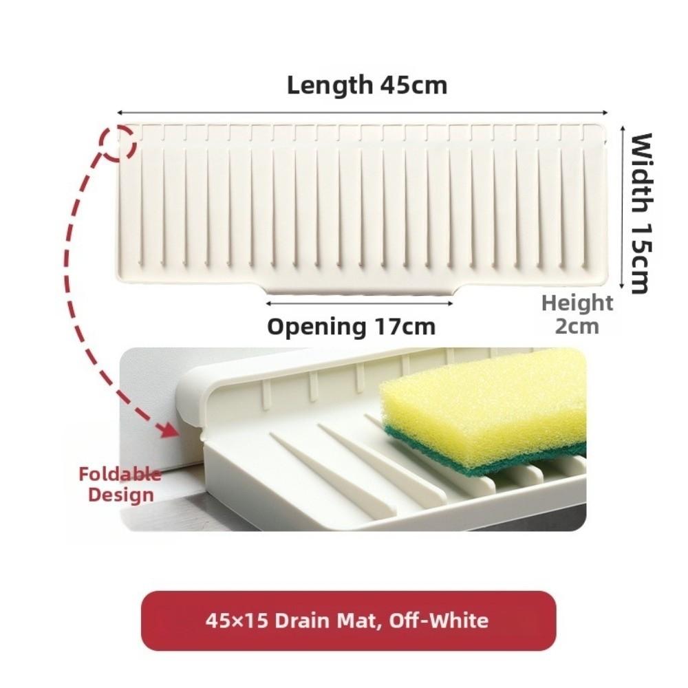 Narrow Edge Kitchen Sink Protector Silicone Drain Pad Cover New Sink Splash Guard  Countertop Use