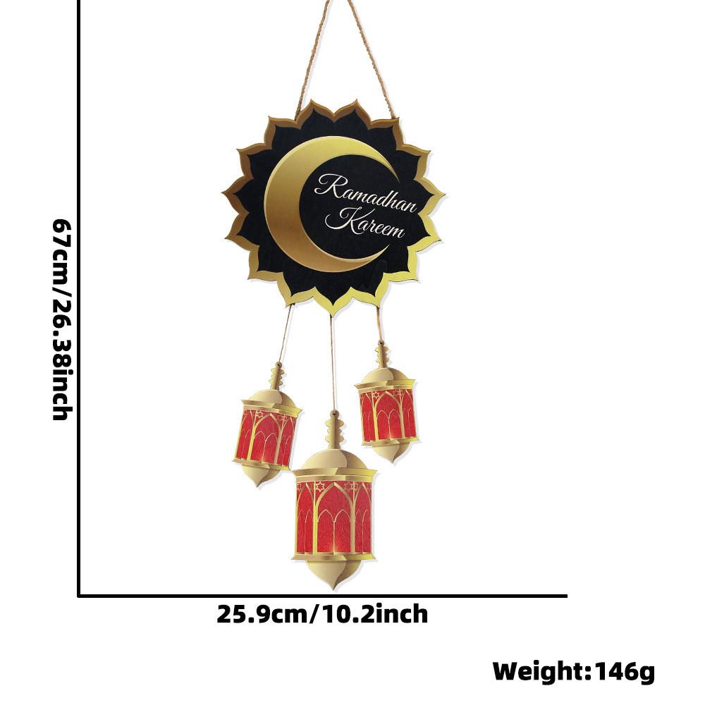 Eastern Middle Captivating Star Moon Wooden Decorative Pendant For Stylish Settings Home