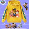 boys' sport shirt, spring-autumn long-sleeved pullover, casual top children's hooded sweatshirt with PAW Patrol cartoon print