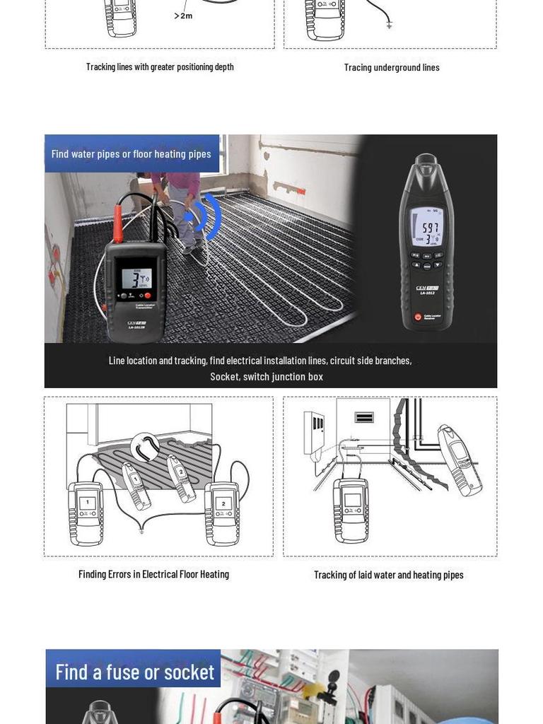 CEM LA-1012 Underground Wire & Cable Detector Reflectometer