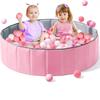 Foldable Indoor Ball Pool, 100cm120cm, with Storage Bag, Perfect for Birthdays, Baby Showers, and Christmas Gifts, No Balls (Pink, 100cm)
