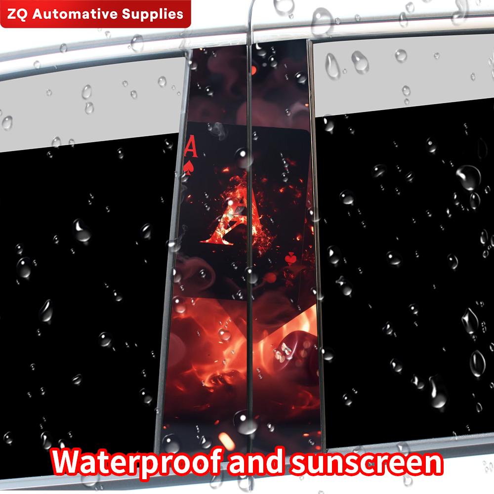 Poker Autoaufkleber Lustige Auto B-Säule Wasserdichte Dekoration DIY Abdeckung Autotüren Säule Sonnenschutz Aufkleber Zubehör