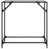 Console Table with Transparent Glass Top 80 x 35 x 81 cm Steel