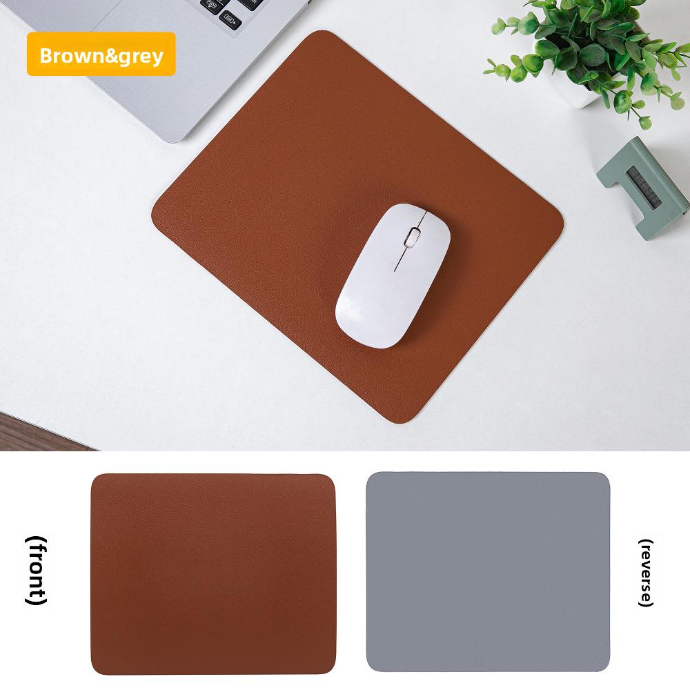 Square Leather Mouse Pad, Small Solid Color Office Desk Mat, Laptop Tablet Leather Mat, Gaming Mat