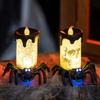 Halloween decorative eye glowing spider light party decoration ornament LED two-color candle night light