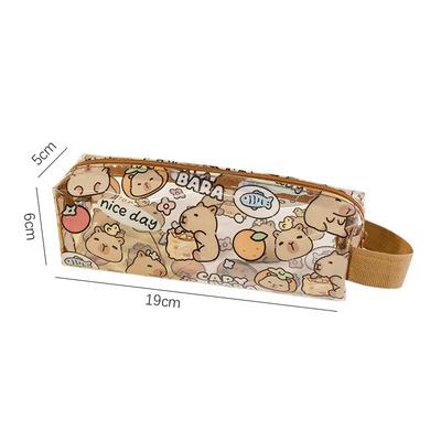 Creative Capybara Pencil Cases Cartoon Cute Pen Bags Kawaii Zipper Pencil Case Students Stationery School Office Supplies Gifts