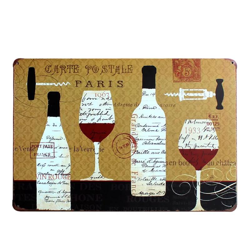Shabby Chic BEER Vintage Metal Sign Bar Cafe Pub Tavern Home Decor Beer Wine Art Painting Plate Plaque 30x20cm