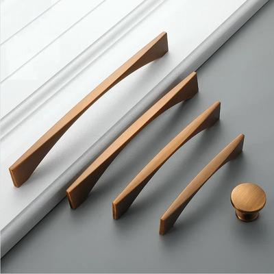 Gelbbronze Möbelgriff Vintage Europäischer Stil Bronze Küchenschrankgriffe Schubladenknöpfe Türgriffe Beschläge