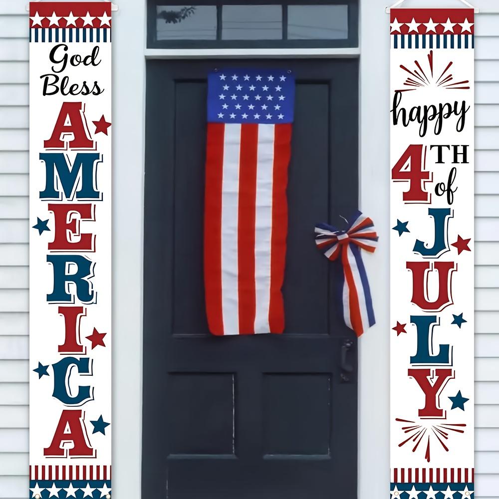 250 Anniversary Porch Banner 2026 USA America Patriotic Hanging Banners 250 Anniversary Party Door Banner for Room House