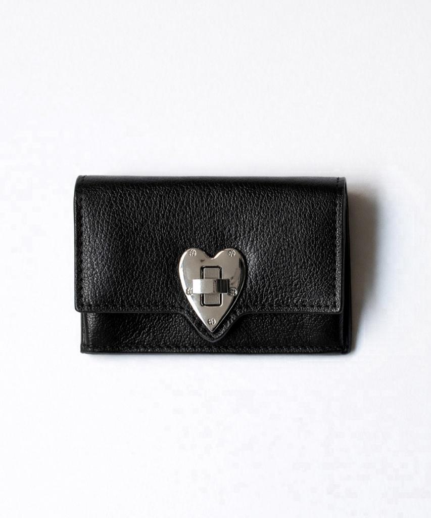 Yahnsisi Heart Vintage Leather Wallet - Black