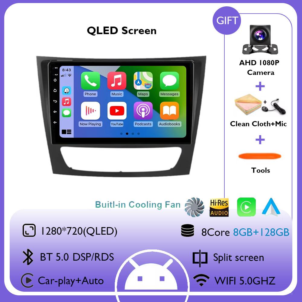 Android 14 Car Radio For Mercedes Benz E-class W211 E200 E220 E300 E350 E240 E270 E280 CLS CLASS W219 GPS Multimedia Player