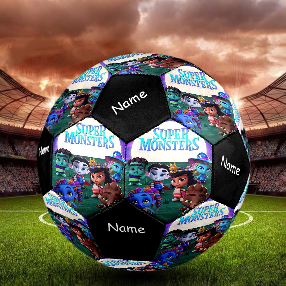 Custom Name Super Monsters Theme Size 5 Soccer Ball, Suitable for Both Indoor and Outdoor Matches, a Gift Suitable for Everyone.