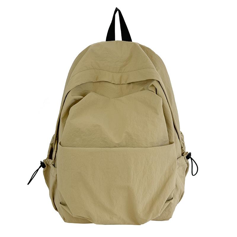 

Корейская версия рюкзака для путешествий на открытом воздухе однотонный простой повседневный рюкзак для учеников средней школы и студентов колледжа легкая дорожная сумка хаки