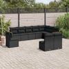 Vidaxl 10-Cz. Set da Giardino, Cuscini Rattan Nero Pe