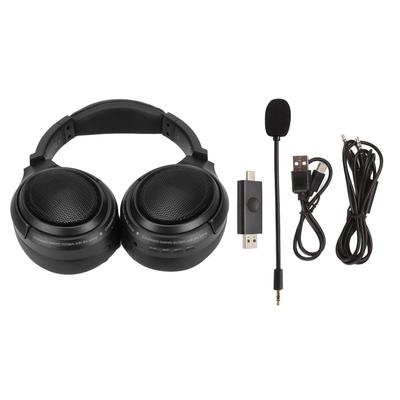Wireless Gaming Headset 2.4G Type C USB Dongle 3 Sound Modes Rechargeable Game Headset for Desktop