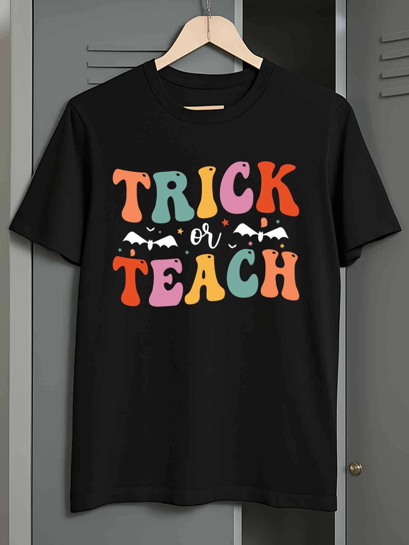 T-Shirt Y2K 1pc Halloween T-Shirtst Shirts Black 4XL