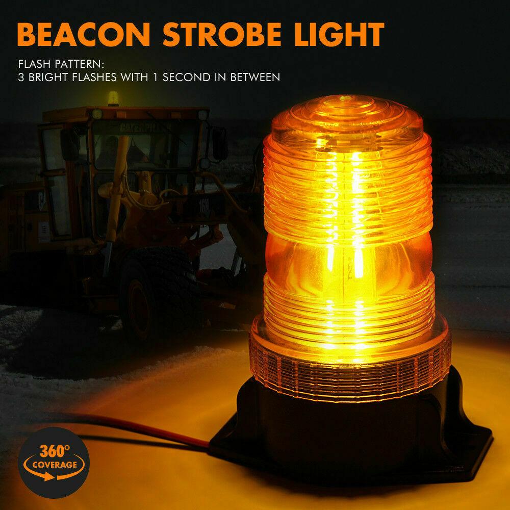 12 24V 48v 60 80v Lampeggiante Stroboscopico Luminoso 30 LED da Tetto Luce di Emergenza per Carrelli Elevatori ambra blu rosso