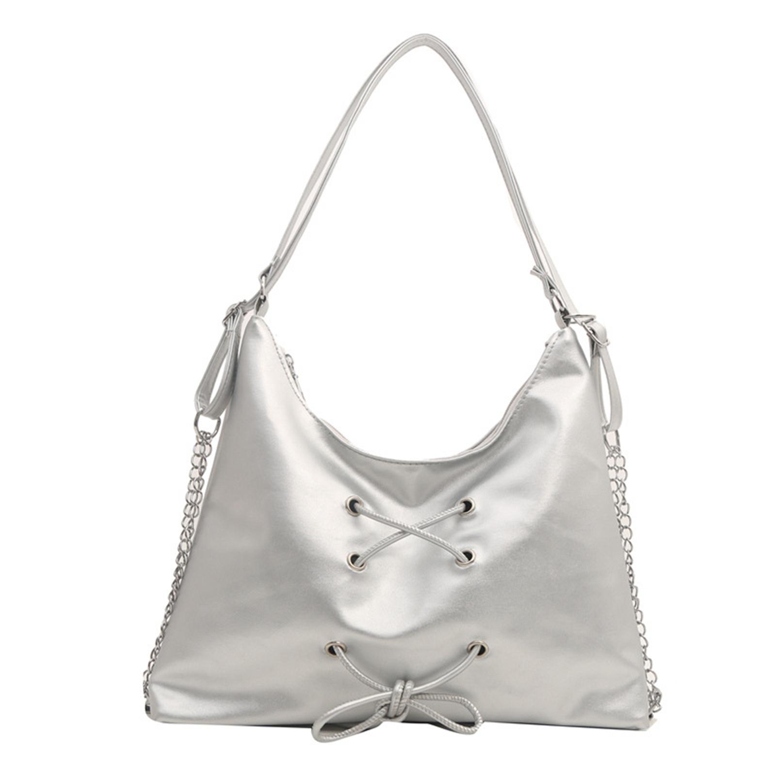 Large Capacity Backpack for Women Casual Shoulder Bag Chain Crossbody Bag PU Leather Messenger Bag Student School Bag