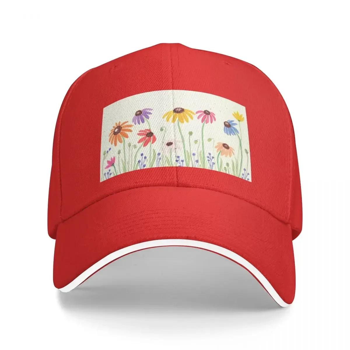 Colorful Wildflowers Baseball Cap Brand Unisex cap Luxury Brand beach hat Sunhat Hats Unisex Womens